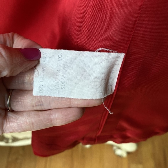 Vintage Sag Harbor Women's Size 10 100% Wool Solid Red Suit Set - Picture 7 of 7